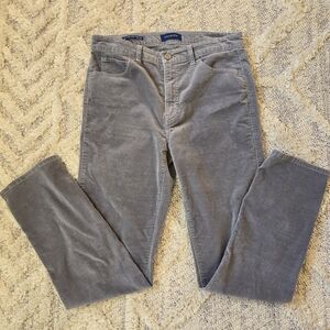 Talbots Velveteen High Waist Straight Leg Pants Womens Size 8 Preppy Chic Soft